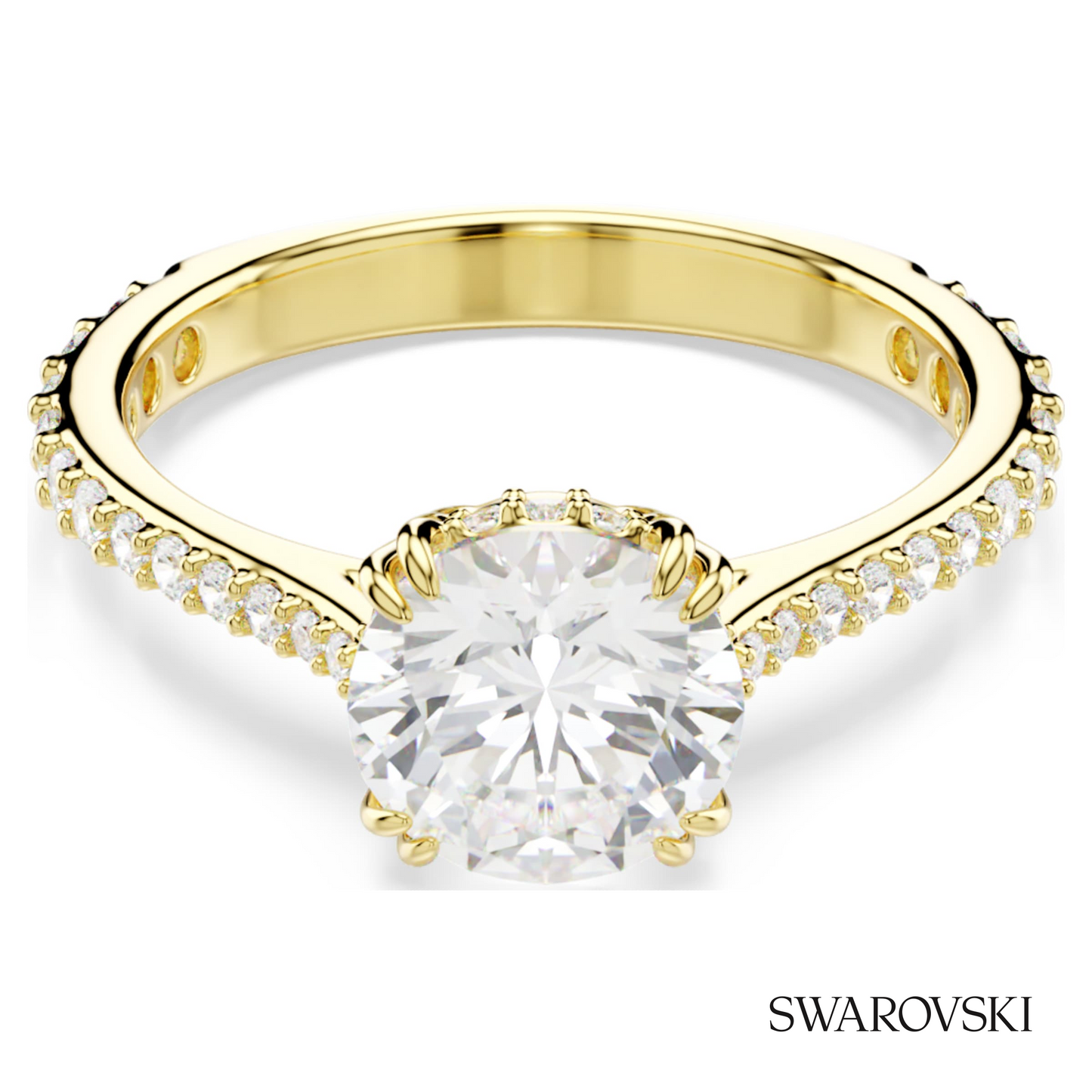 Swarovski Stilla cocktail ring, Round cut, Pave, White – item 5638530 image 5