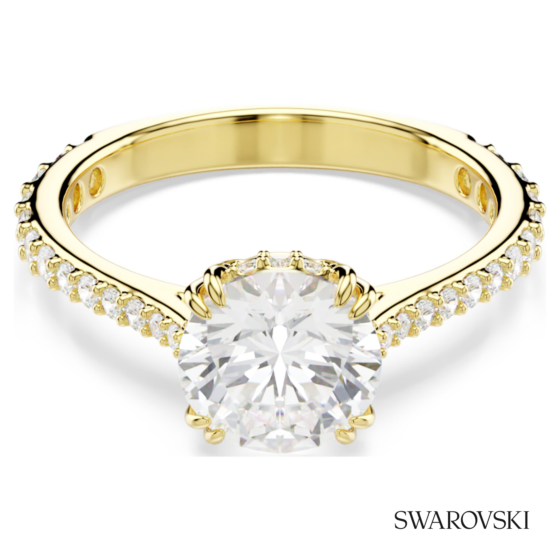 Swarovski Stilla cocktail ring, Round cut, Pave, White – item 5638530 image 5