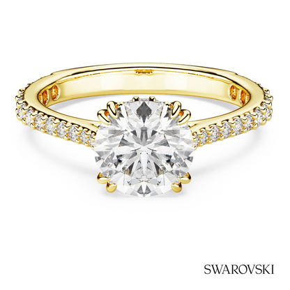 Swarovski Stilla cocktail ring, Round cut, Pave, White – item 5638530