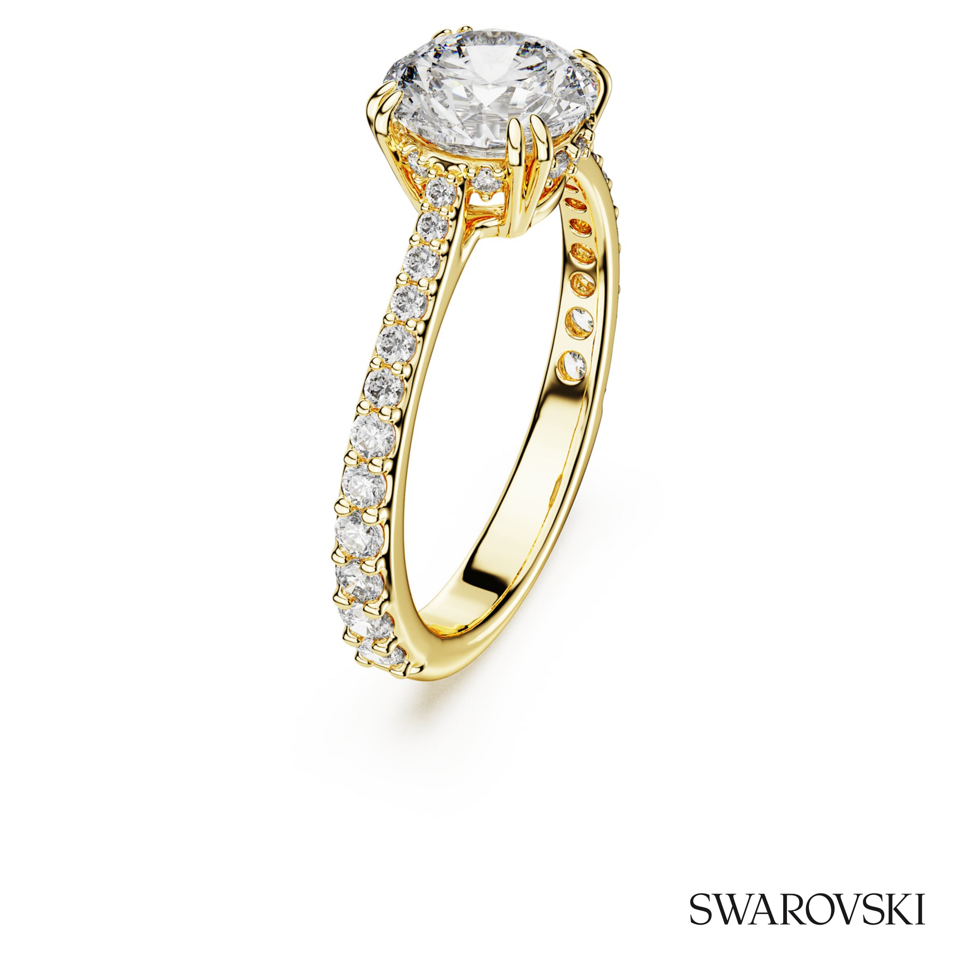 Swarovski Stilla cocktail ring, Round cut, Pave, White – item 5638530 image 2