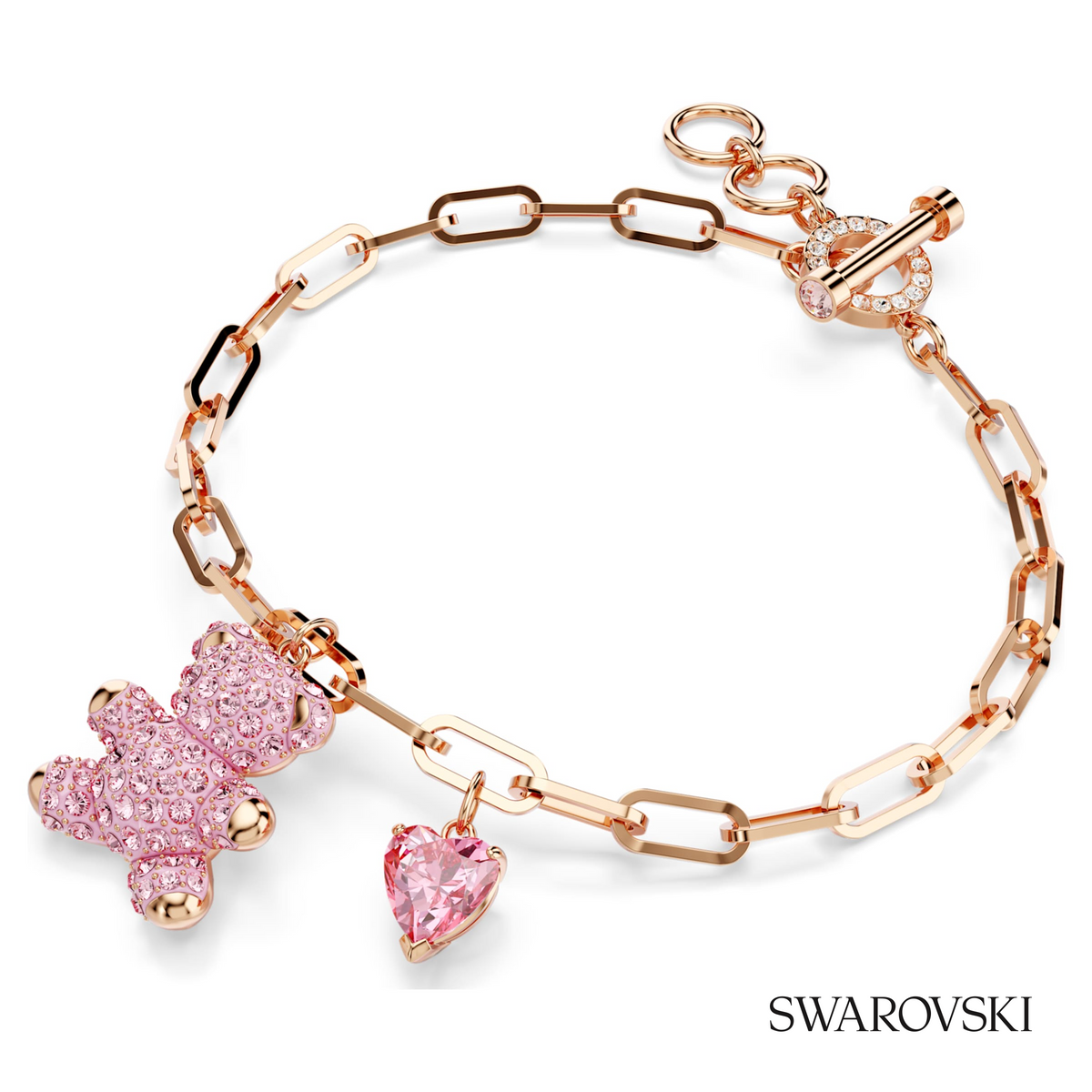 Teddy bracelet, Bear, Pink, 18K rose gold finish – item 5642978 – view 2