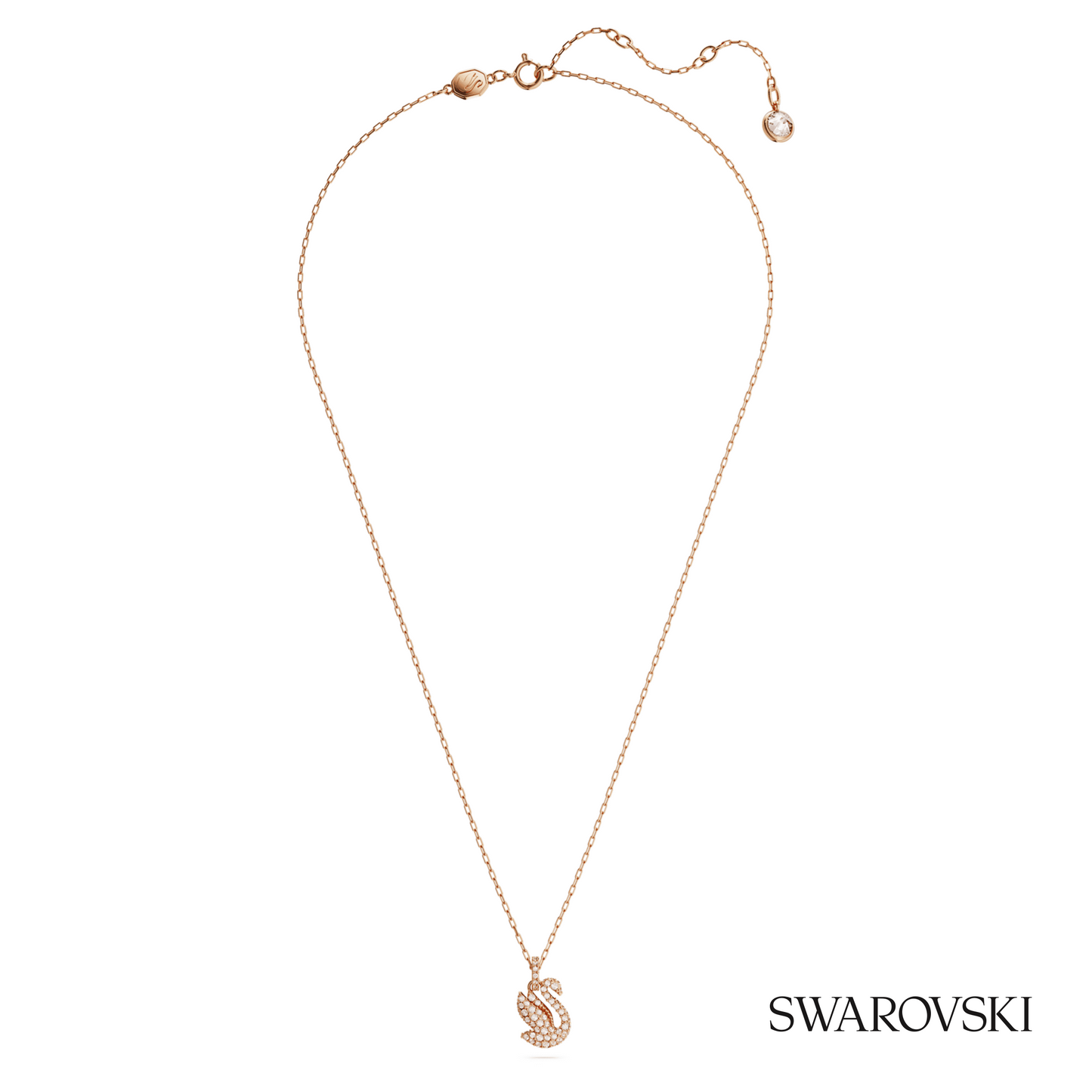 Swarovski Swan pendant, Swan, Small, White, 18K rose gold – item 5647555 image 2