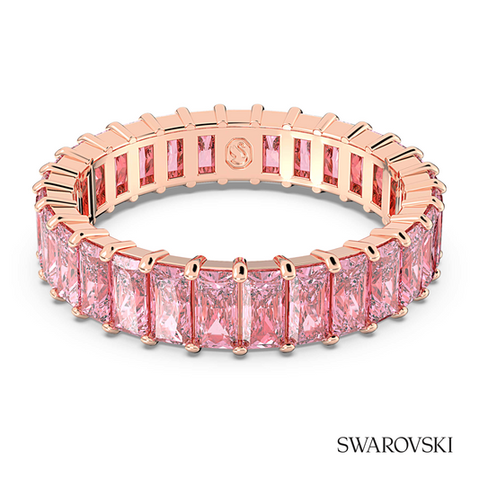 Matrix ring, Baguette cut, Pink, 18K rose gold finish – item 5647589