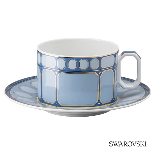 Swarovski Signum teacup with saucer, Blue – item 5648516