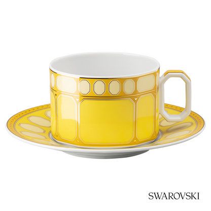 Swarovski Signum teacup with saucer, Yellow – item 5648536