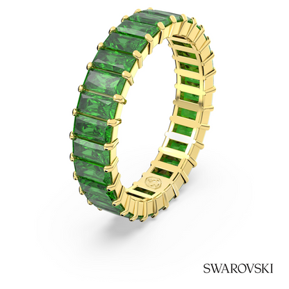 Swarovski Matrix ring, Baguette cut, Green, 18K gold finish – item 5648909 image 2