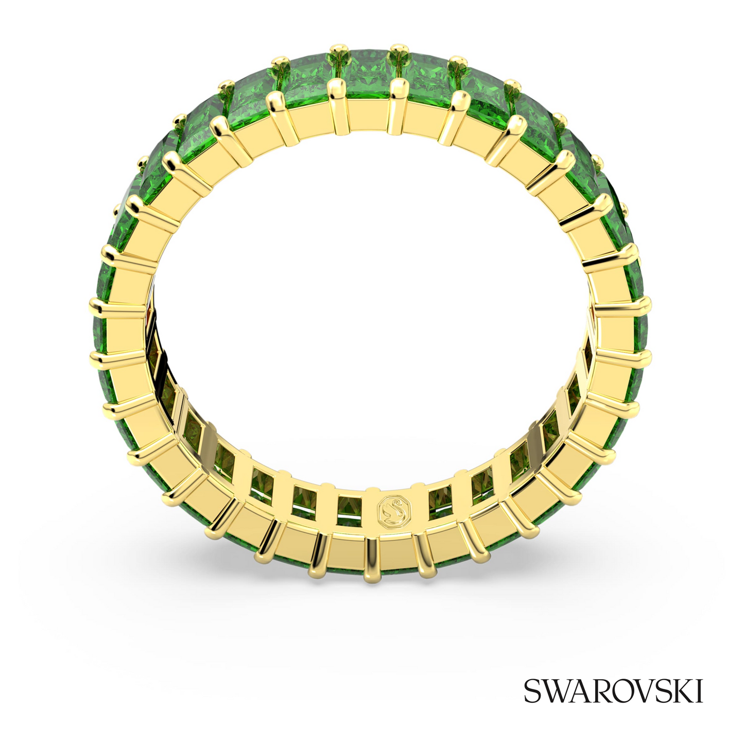 Swarovski Matrix ring, Baguette cut, Green, 18K gold finish – item 5648909 image 4