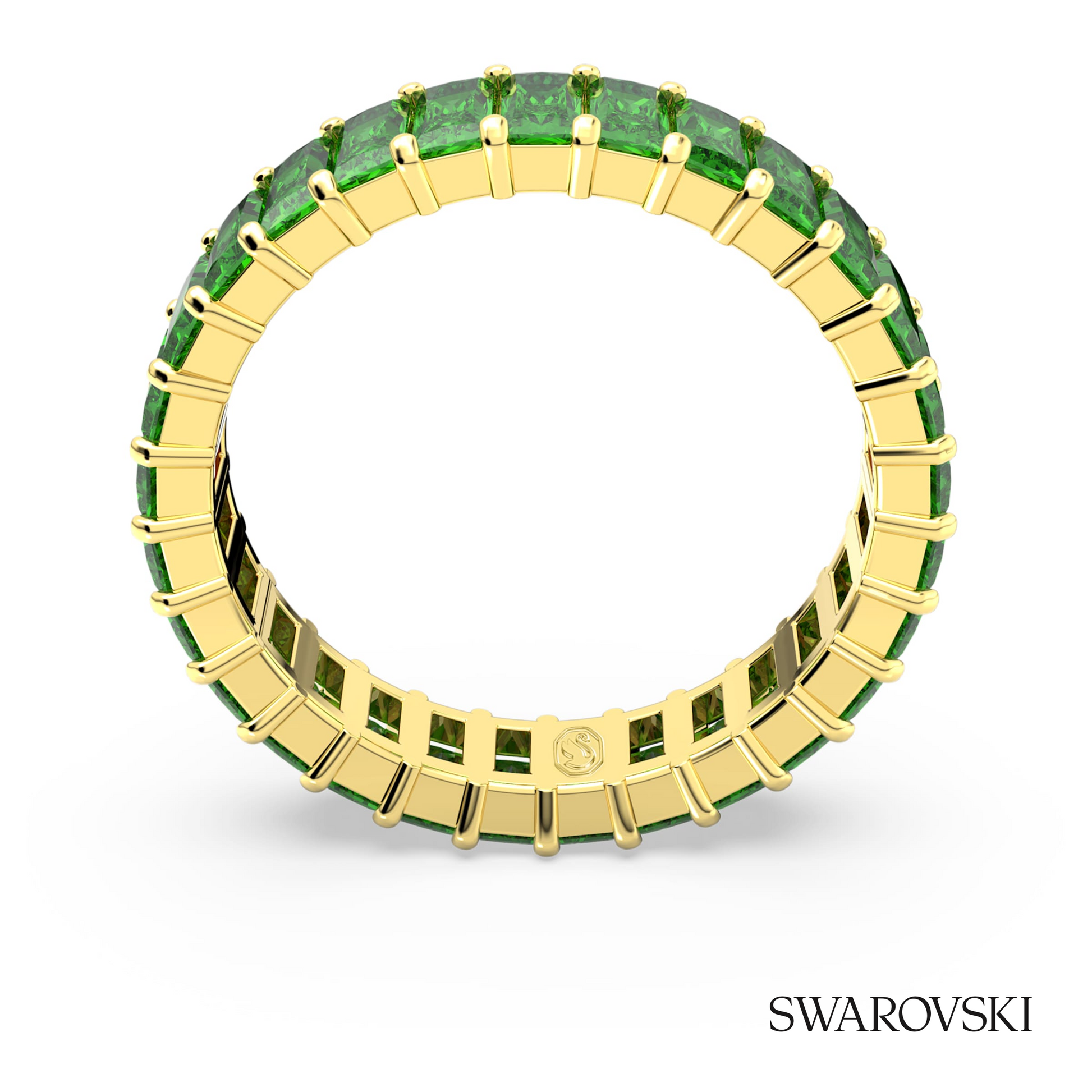 Swarovski Matrix ring, Baguette cut, Green, 18K gold finish – item 5648909 image 4
