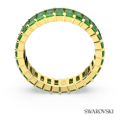 Swarovski Matrix ring, Baguette cut, Green, 18K gold finish – item 5648909 image 4
