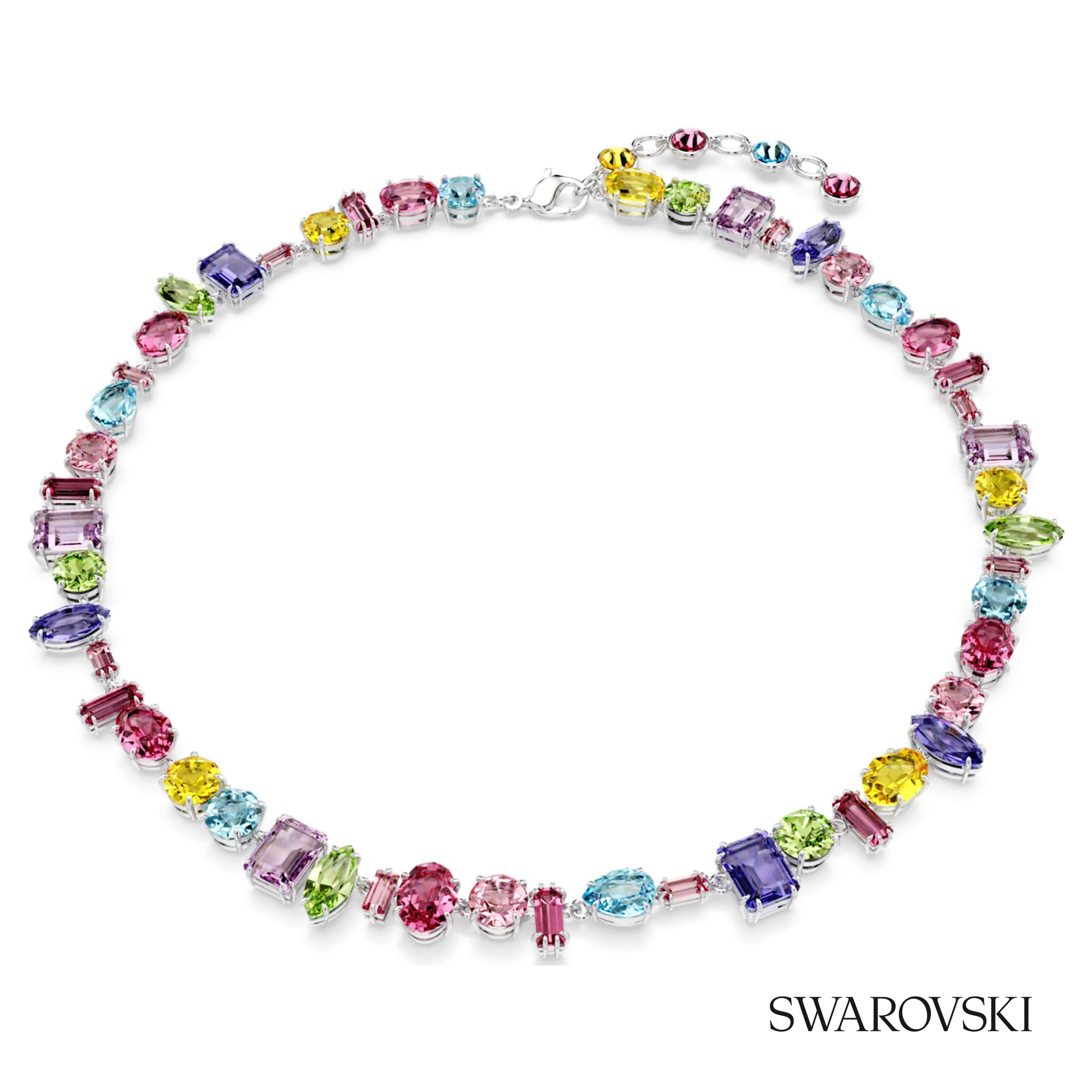 Swarovski Gema necklace, Mixed cuts, Multicolored, Rhodium – item 5656397 image 5