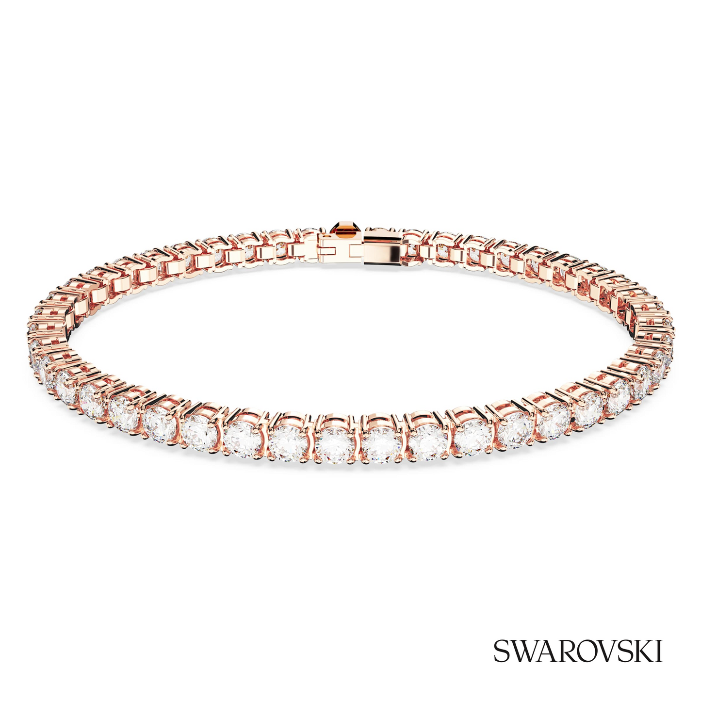 Swarovski Matrix Tennis bracelet, Round cut, White, 18K – item 5657657