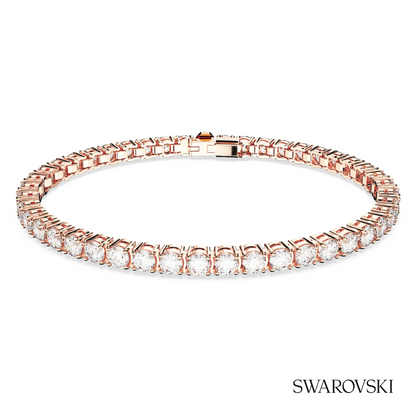 Swarovski Matrix Tennis bracelet, Round cut, White, 18K – item 5657657