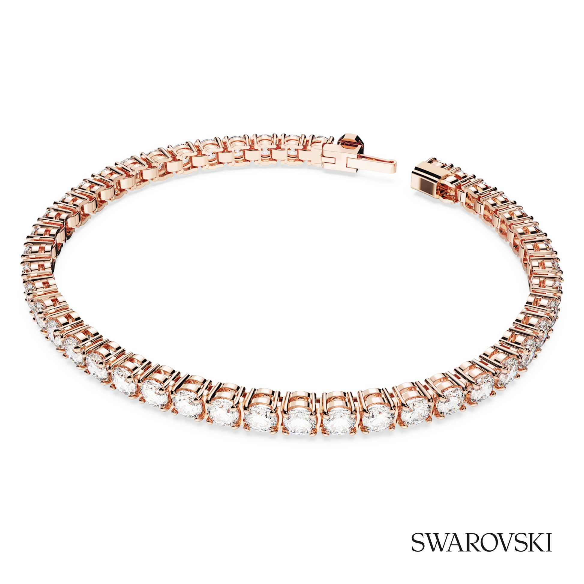 Swarovski Matrix Tennis bracelet, Round cut, White, 18K – item 5657657 image 2