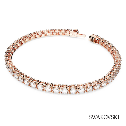 Swarovski Matrix Tennis bracelet, Round cut, White, 18K – item 5657657 image 2