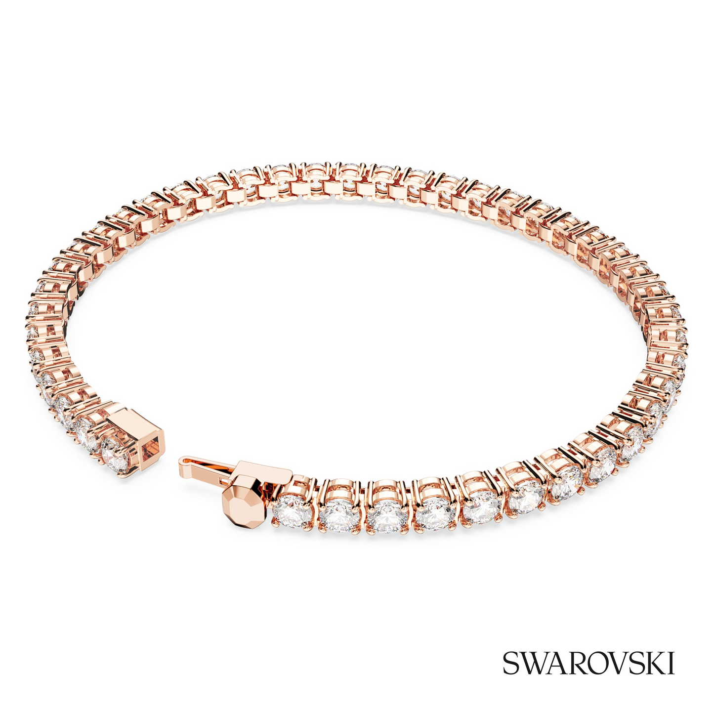 Swarovski Matrix Tennis bracelet, Round cut, White, 18K – item 5657657 image 4