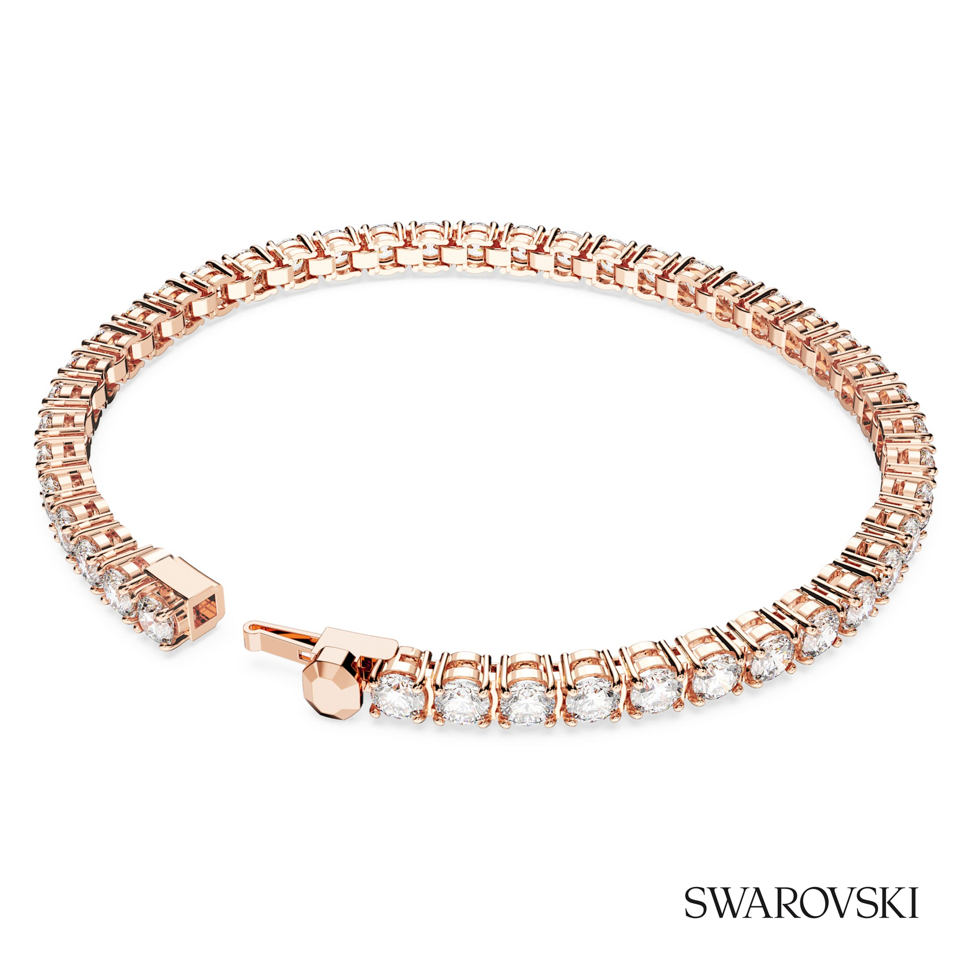 Swarovski Matrix Tennis bracelet, Round cut, White, 18K – item 5657657 image 4
