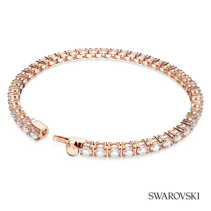 Swarovski Matrix Tennis bracelet, Round cut, White, 18K – item 5657657 image 4