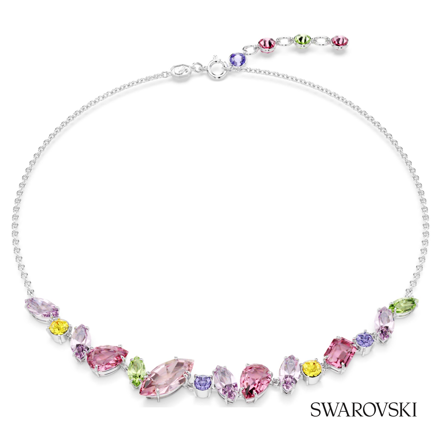 Swarovski Gema necklace, Mixed cuts, Multicolored, Rhodium – item 5658398 image 5