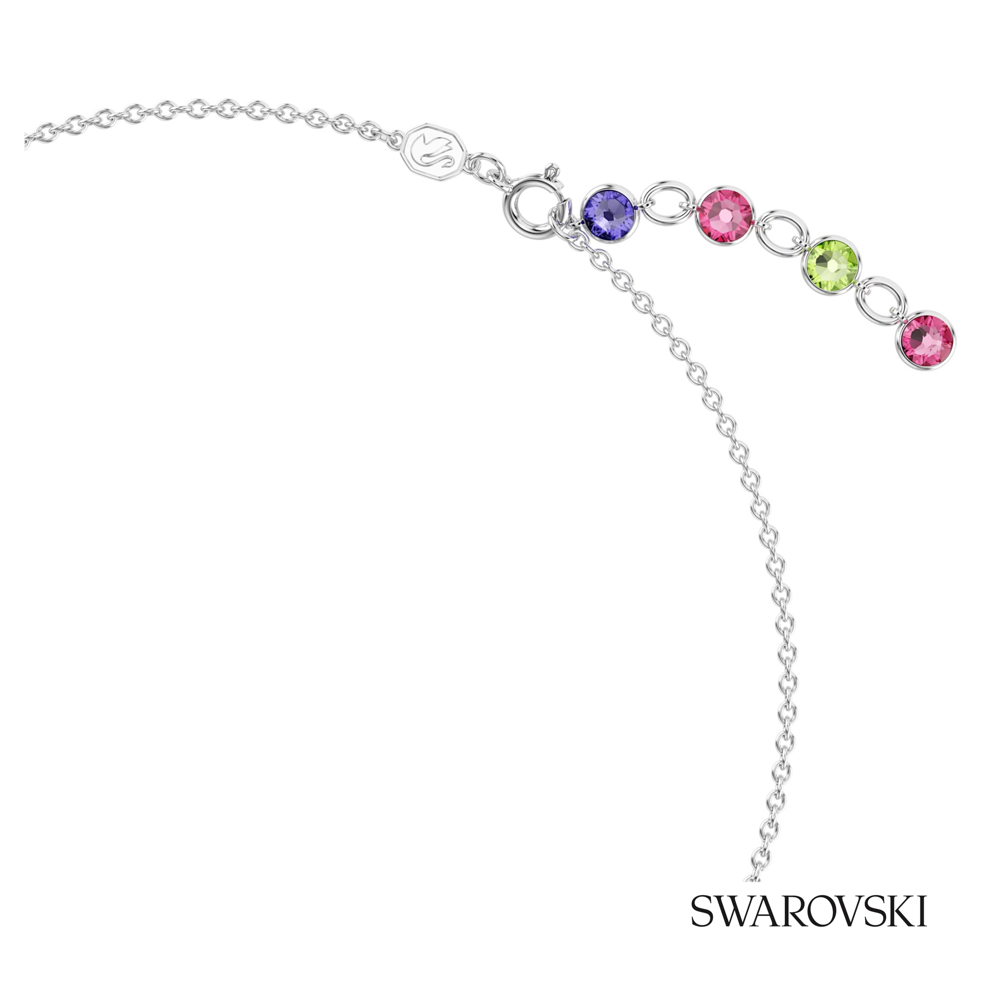 Swarovski Gema necklace, Mixed cuts, Multicolored, Rhodium – item 5658398 image 3