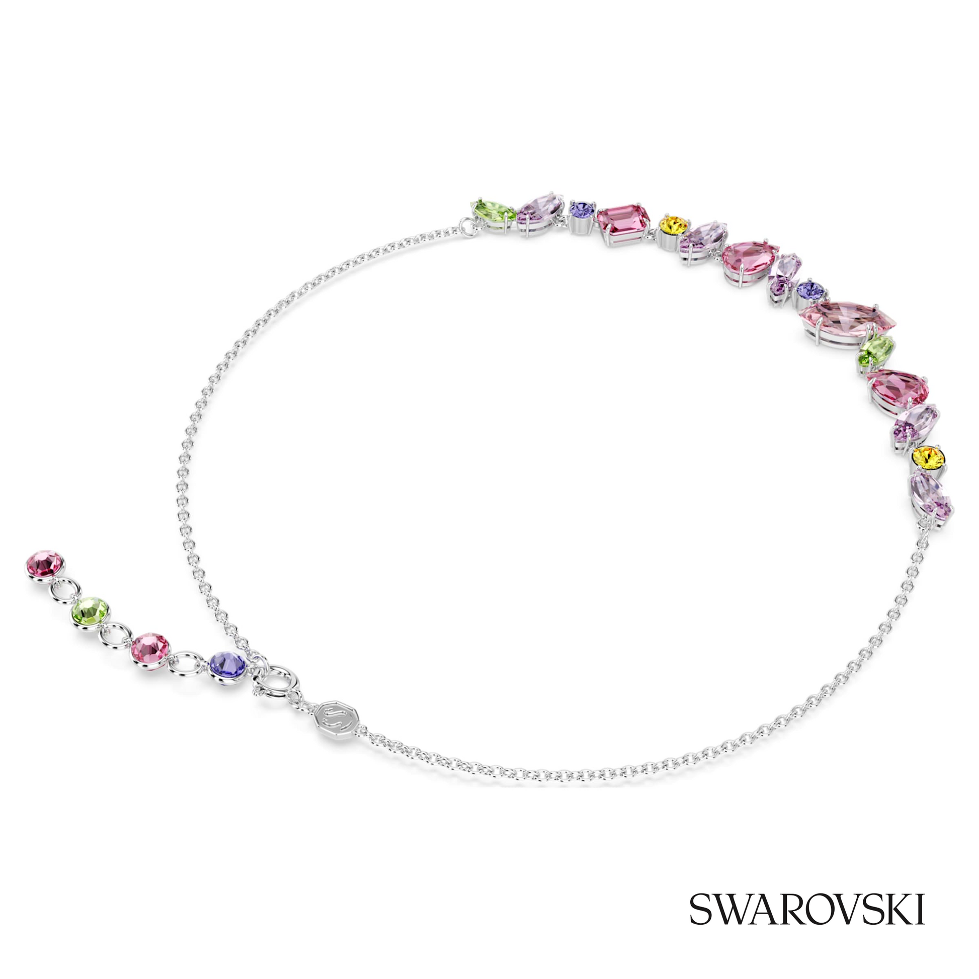 Swarovski Gema necklace, Mixed cuts, Multicolored, Rhodium – item 5658398 image 4