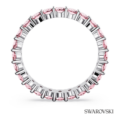 Swarovski Matrix ring, Round cut, Pink, Rhodium plated – item 5658852 image 4