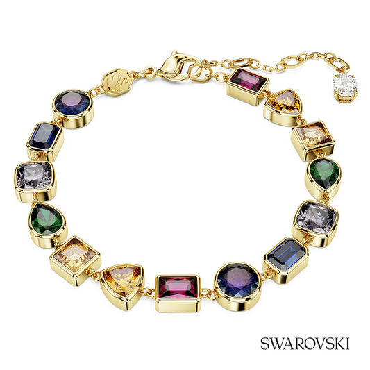 Imber bracelet, Mixed cuts, Multicolored, 18K gold finish – item 5662925