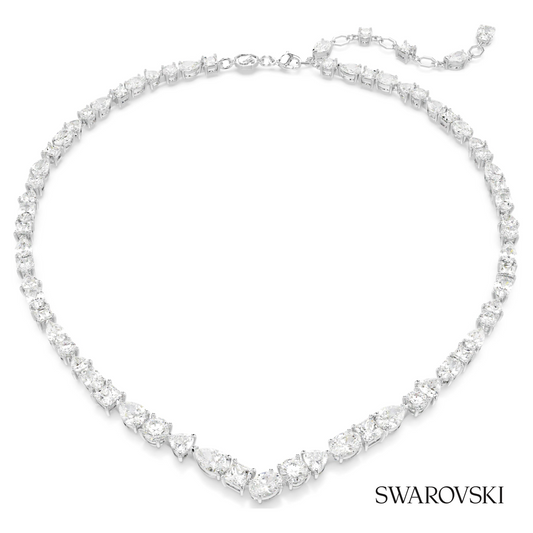 Mesmera necklace, Mixed cuts, White, Rhodium plated – item 5665242