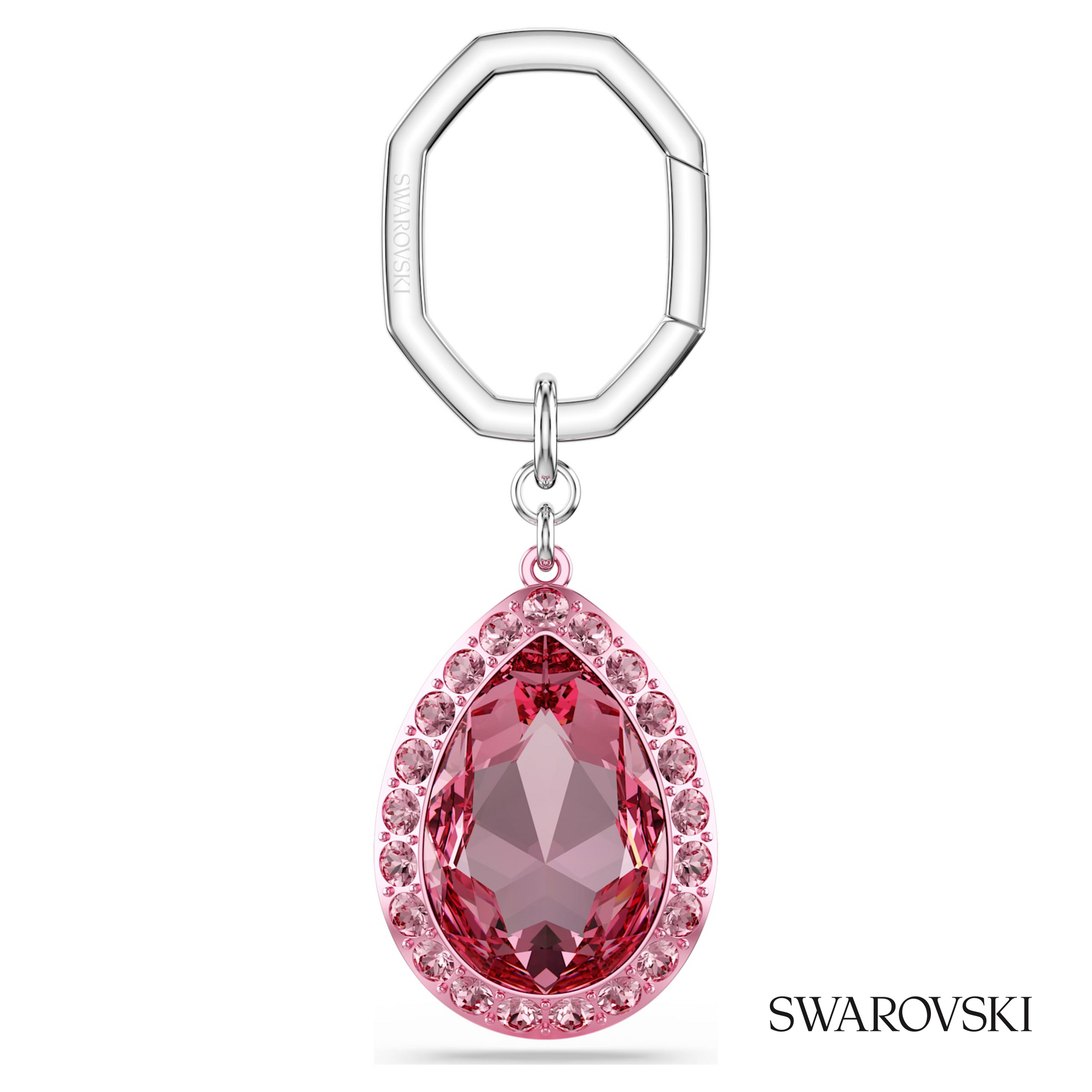 Swarovski Key ring, Pear cut, Pink – item 5666646