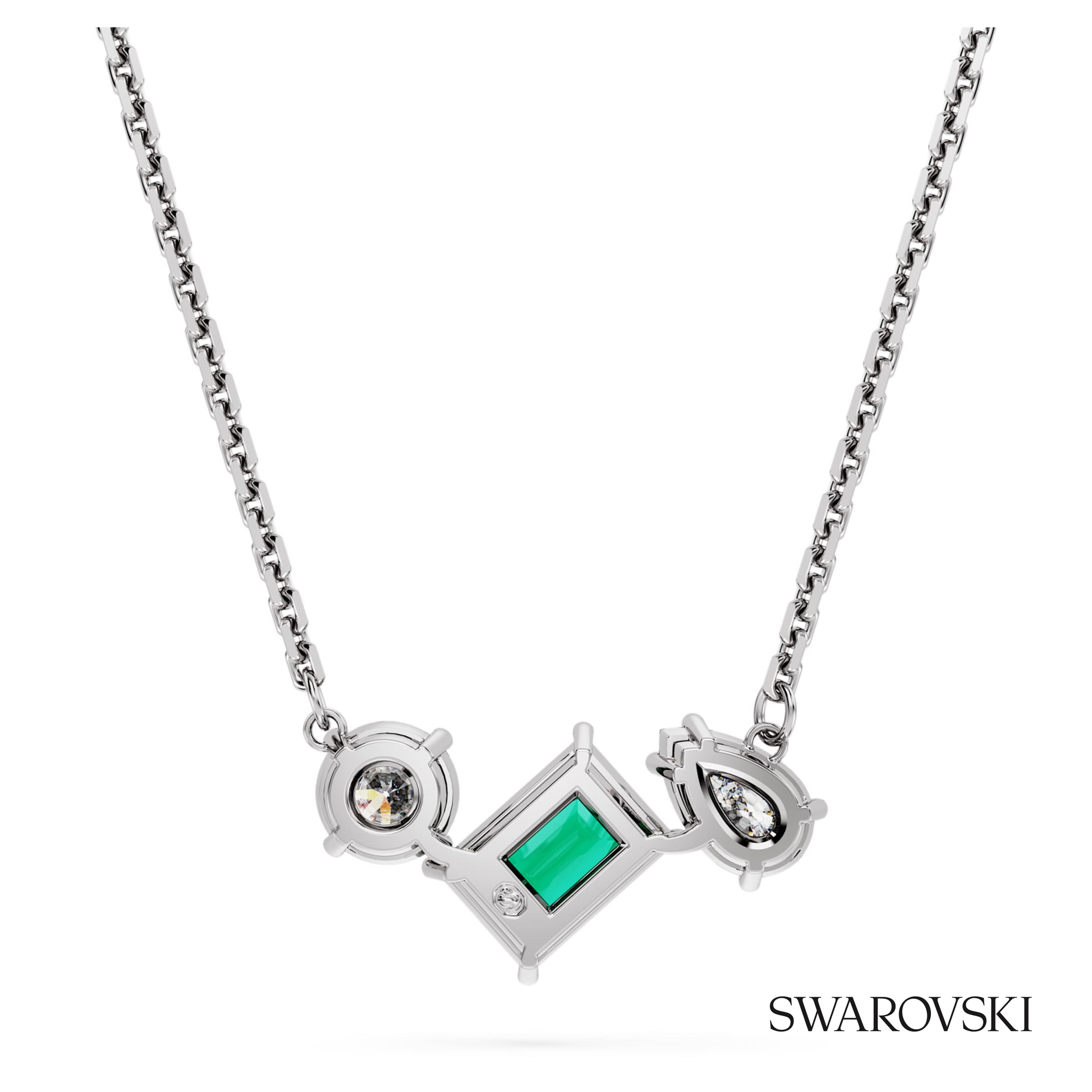Swarovski Mesmera pendant, Mixed cuts, Green, Rhodium – item 5668278 image 4