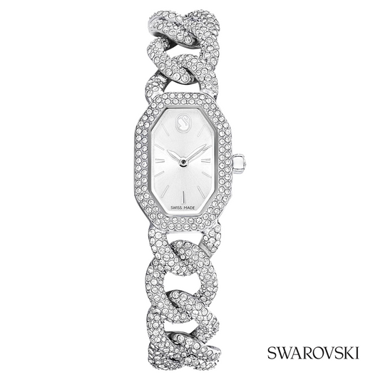 Dextera chain watch, Swiss Made, Crystal bracelet