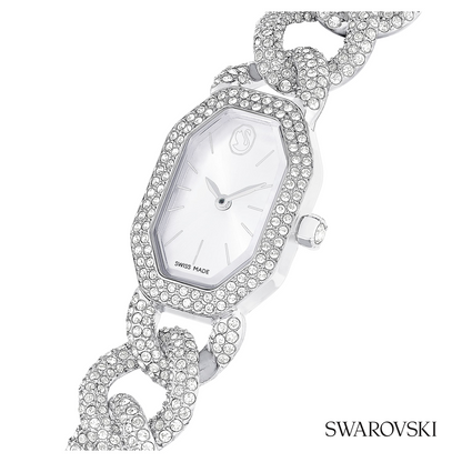 Dextera chain watch, Swiss Made, Crystal bracelet