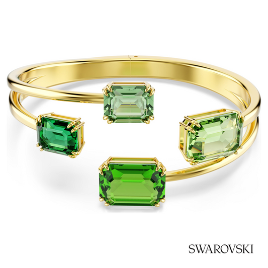 Millenia bangle, Octagon cut, Green, 18K gold finish – item 5671246