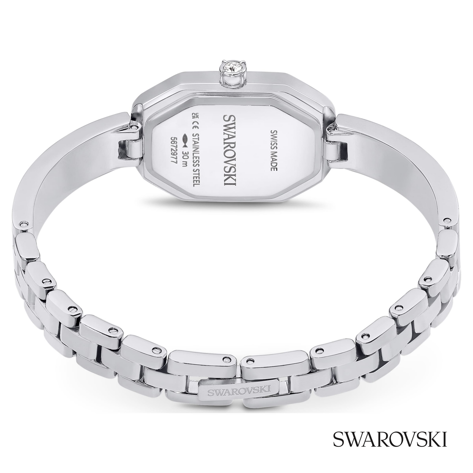 Dextera bangle watch, Swiss Made, Metal bracelet