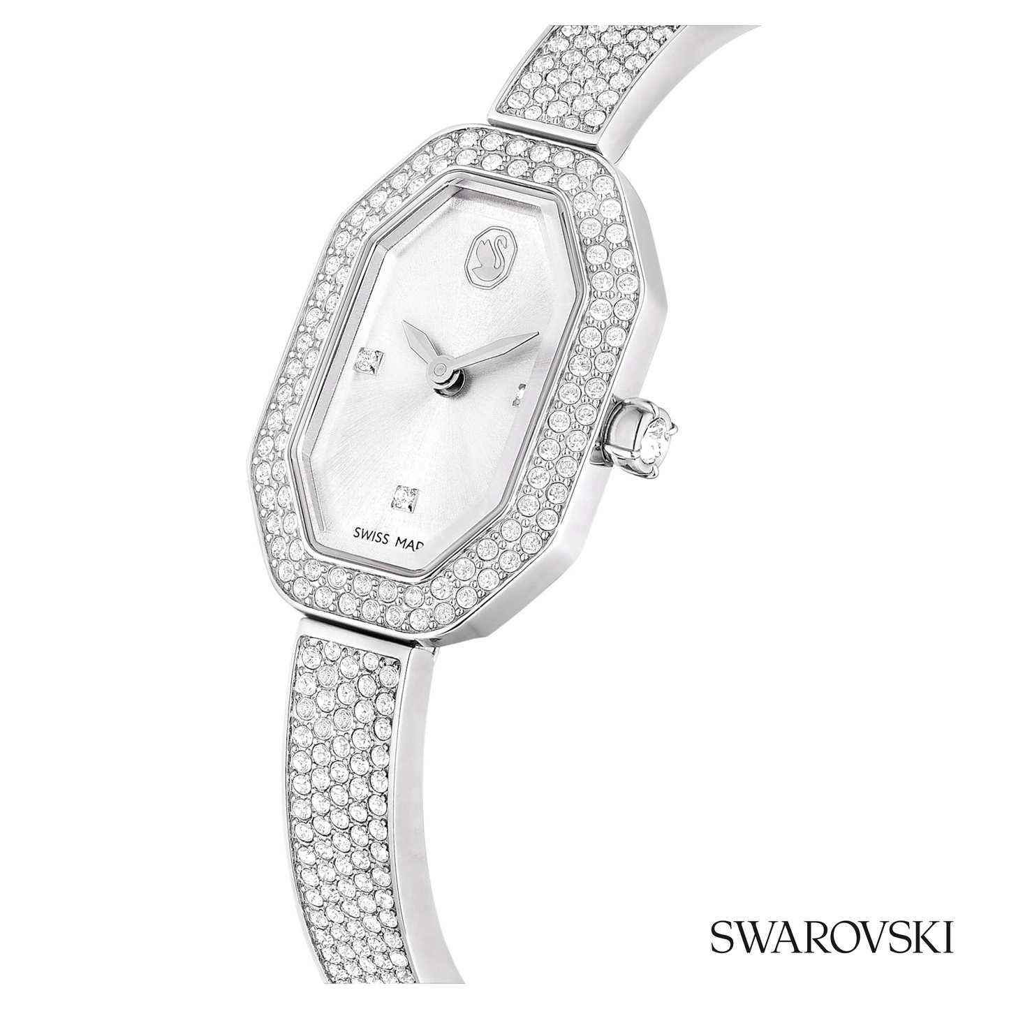 Dextera bangle watch, Swiss Made, Metal bracelet
