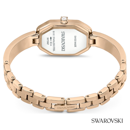 Dextera bangle watch, Swiss Made, Metal bracelet, Gold tone, Champagne gold-tone finish