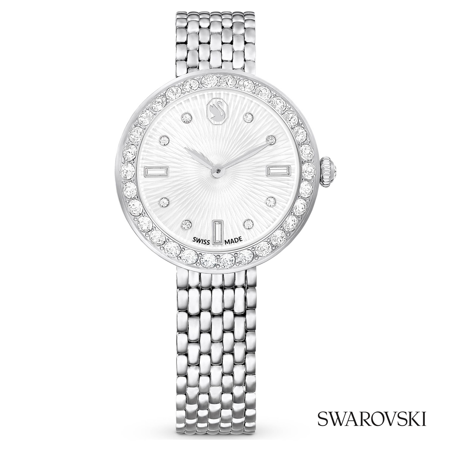 Matrix tennis 7-link watch, Swiss Made, Metal bracelet