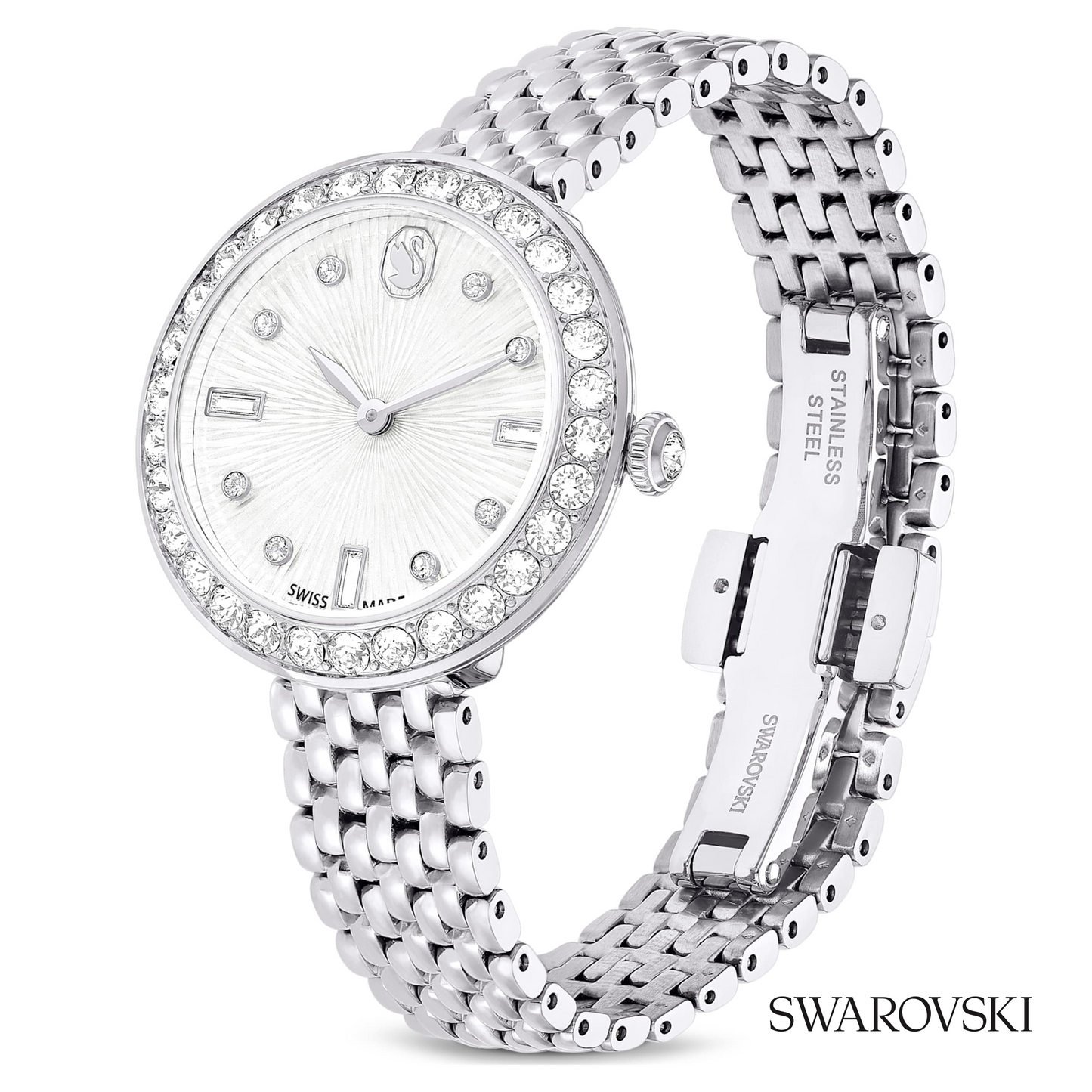 Matrix tennis 7-link watch, Swiss Made, Metal bracelet