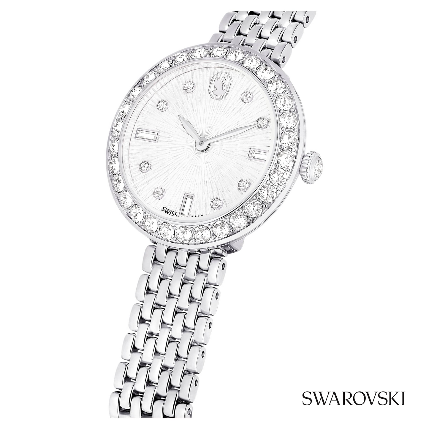 Matrix tennis 7-link watch, Swiss Made, Metal bracelet