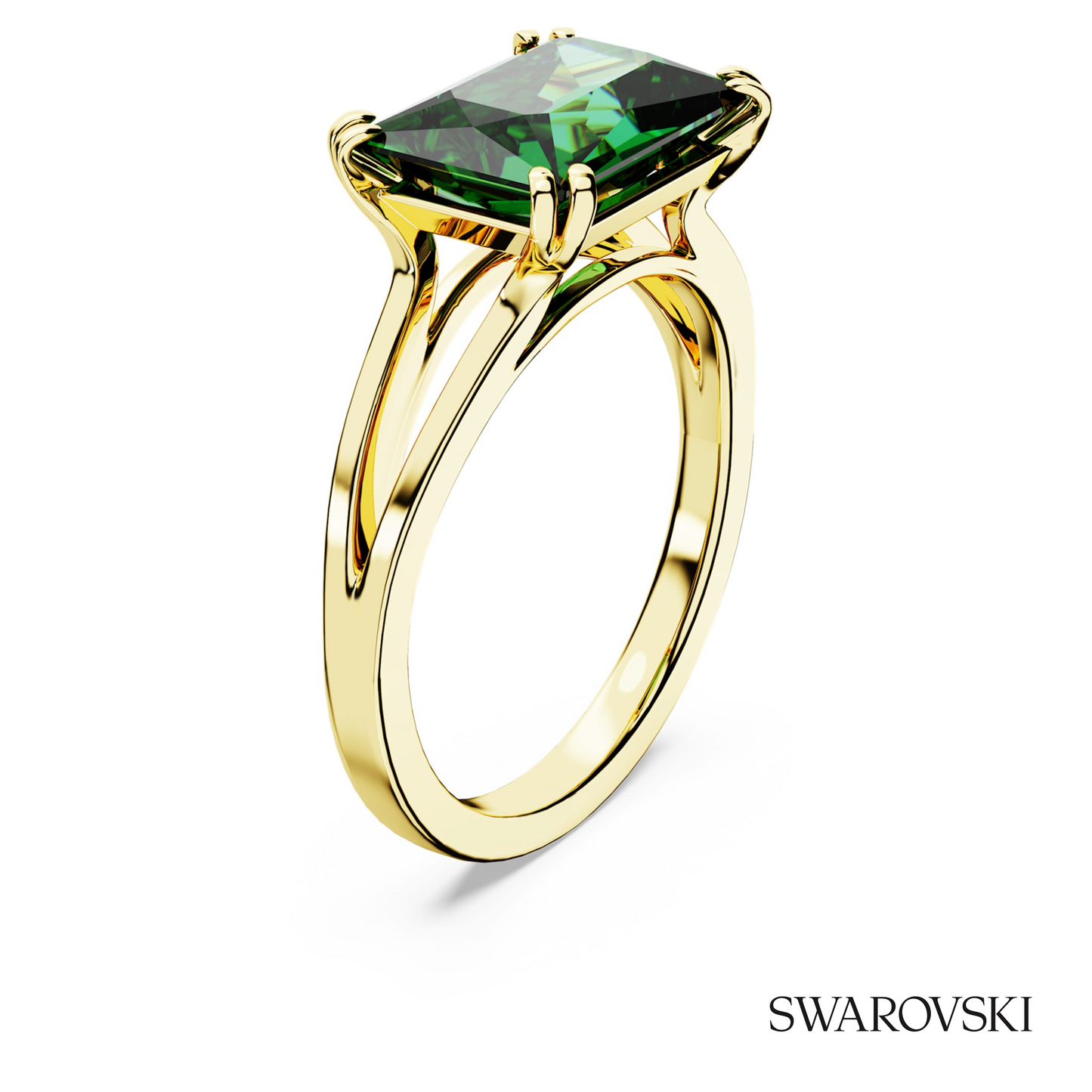 Swarovski Stilla cocktail ring, Rectangular cut, Green – item 5677140 image 2