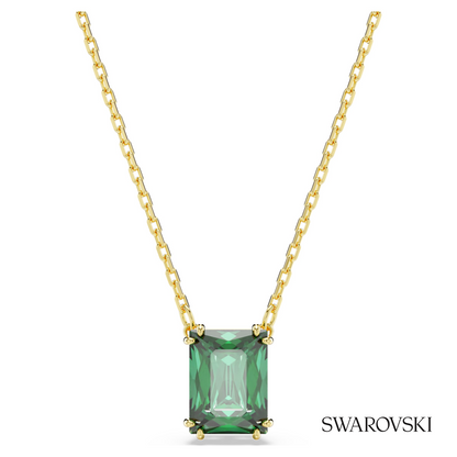 Swarovski Stilla pendant, Rectangular cut, Green, 18K gold – item 5677141 image 5