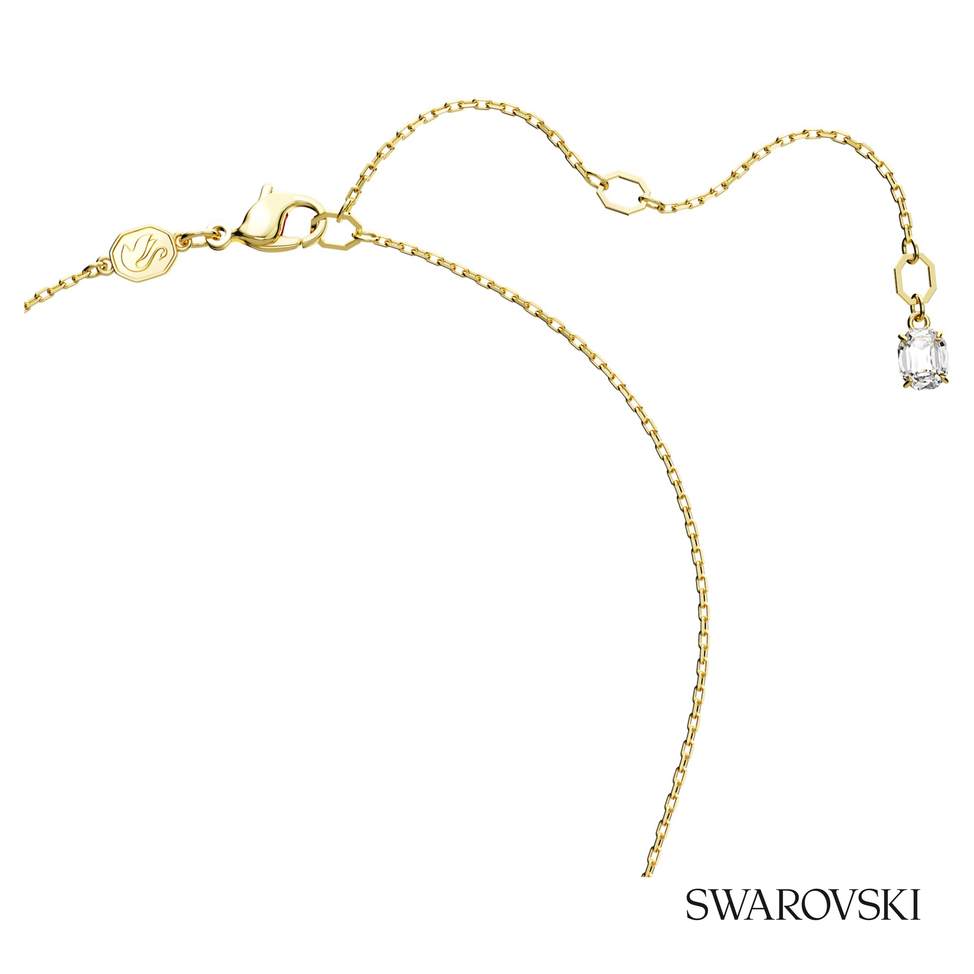 Swarovski Stilla pendant, Rectangular cut, Green, 18K gold – item 5677141 image 3
