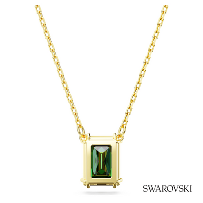 Swarovski Stilla pendant, Rectangular cut, Green, 18K gold – item 5677141 image 4