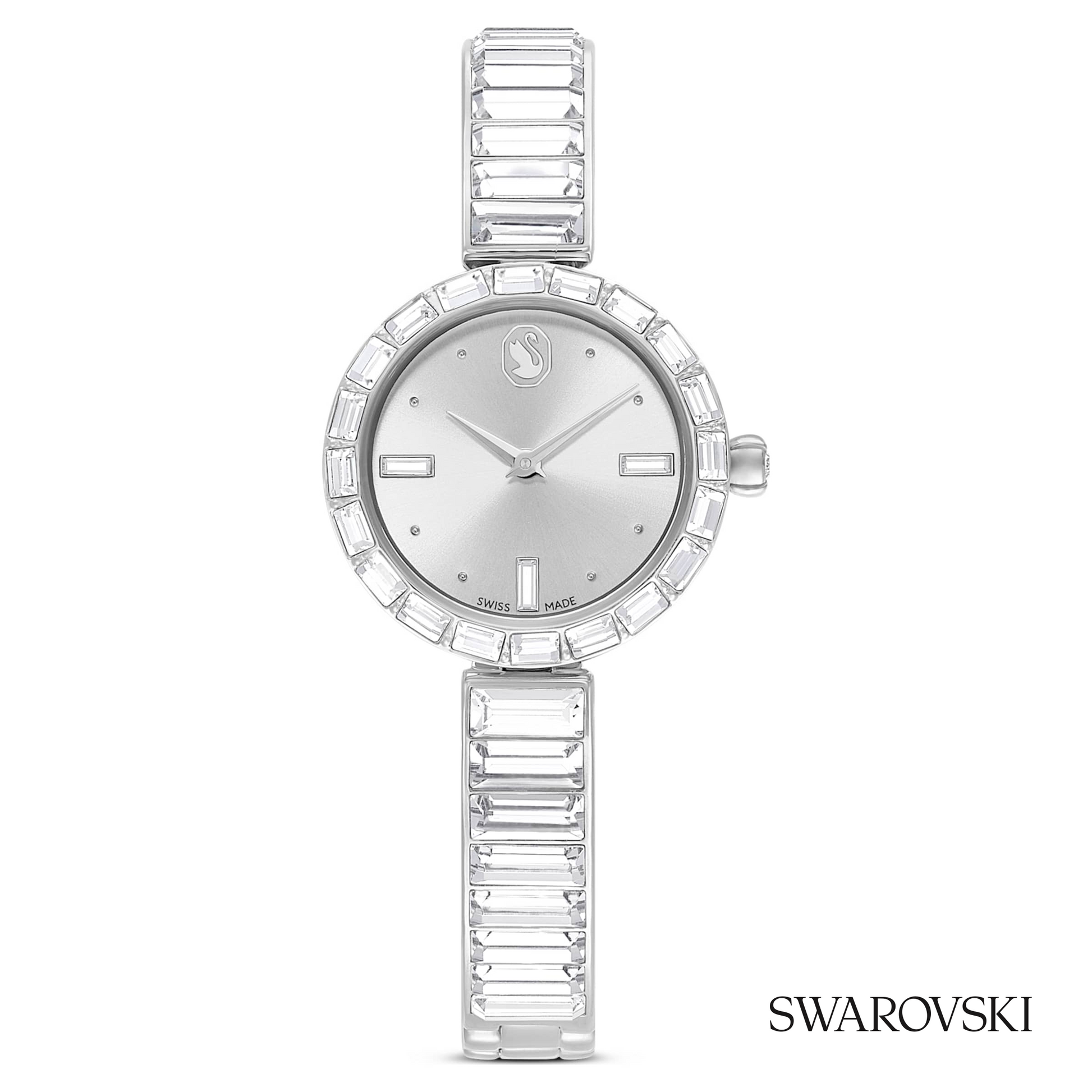 Matrix bangle watch, Swiss Made, Crystal bracelet
