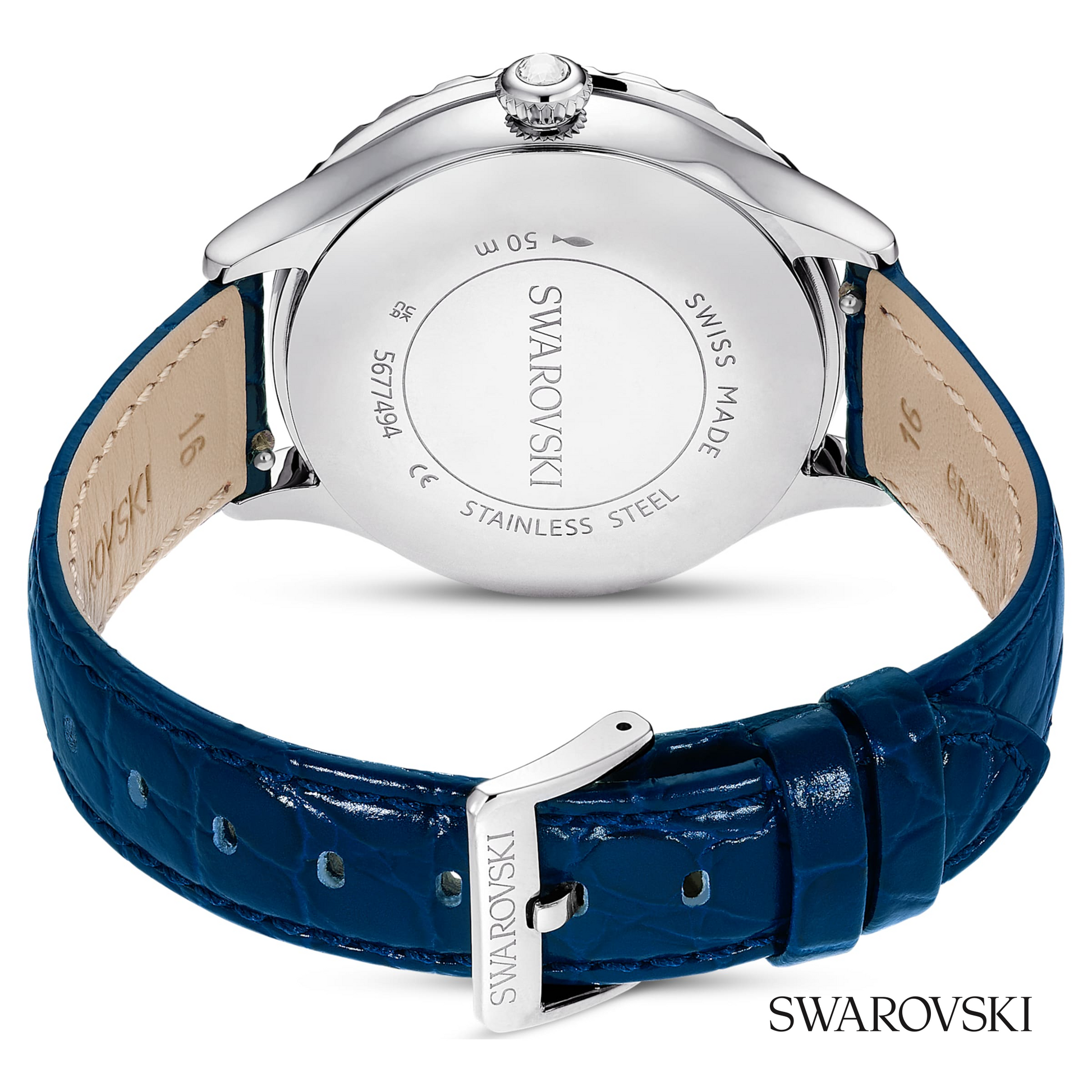 Octea moon watch, Swiss Made, Moon, Leather strap