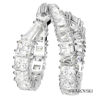 Hyperbola ring, Infinity, White, Silver-tone finish – item 5677629 – view 3