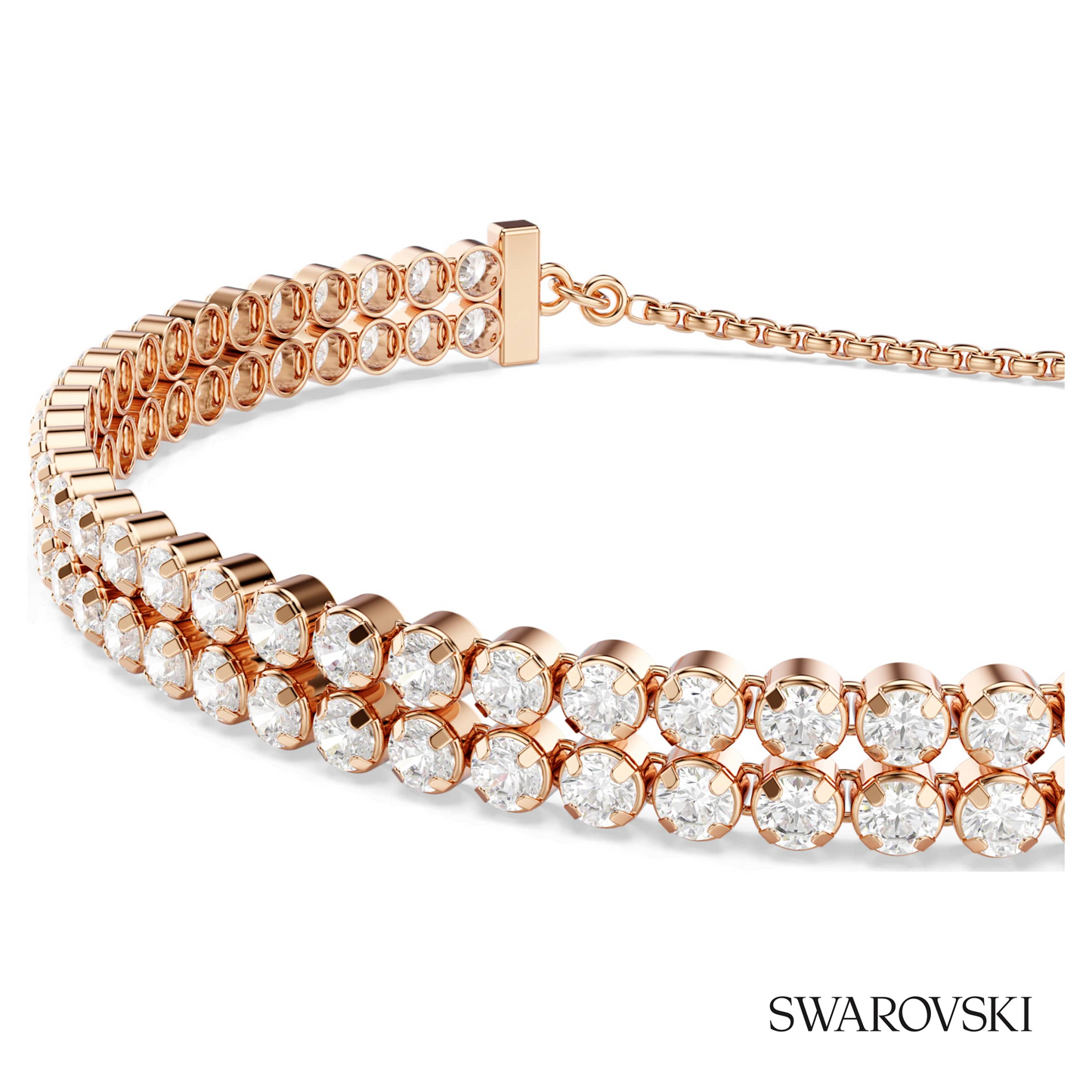 Swarovski Matrix Tennis bracelet, Round cut, White, 18K – item 5677823 image 2
