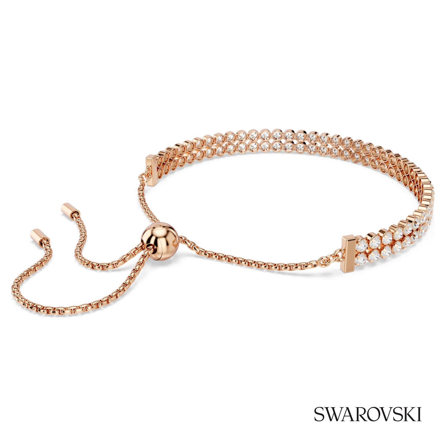 Swarovski Matrix Tennis bracelet, Round cut, White, 18K – item 5677823 image 4