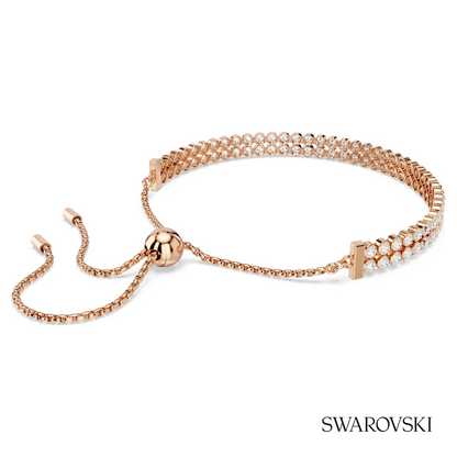 Swarovski Matrix Tennis bracelet, Round cut, White, 18K – item 5677823 image 4