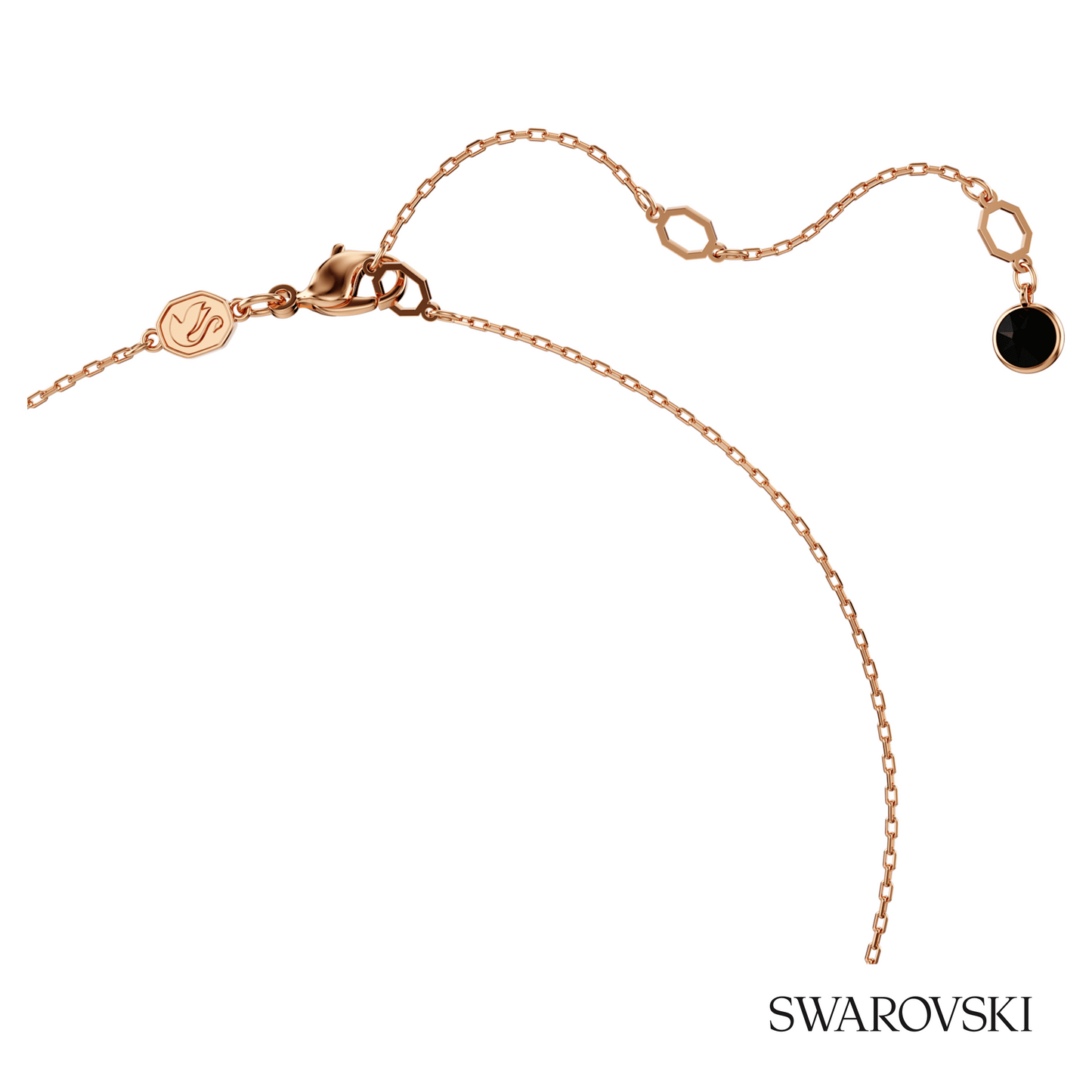 Swarovski Swan pendant, Swan, Black, 18K rose gold finish – item 5678045 image 3