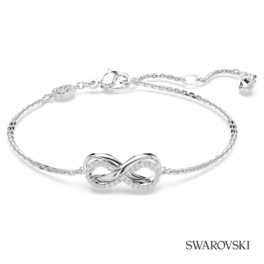 Hyperbola bracelet, Infinity, White, Rhodium plated – item 5679664